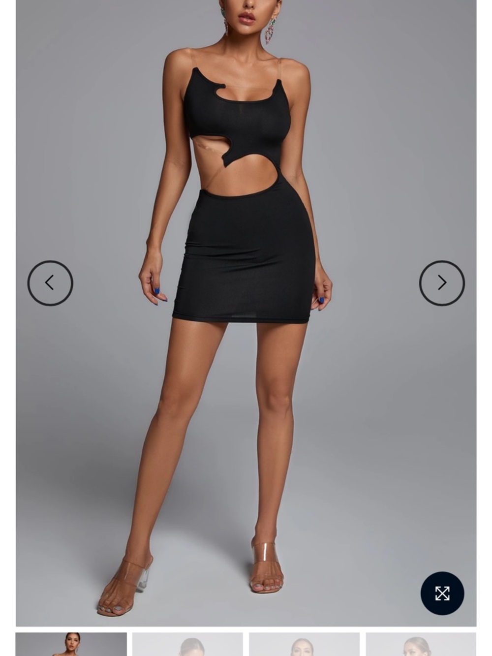REVOLVE Black Cutout Mini Dress